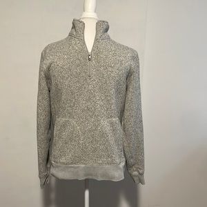 Mens Small Heather Grey Quarter Zip J. Crew pull over